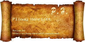 Pilnay Henriett névjegykártya